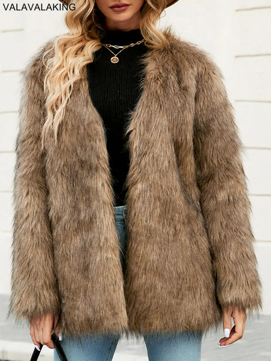ValeriaStile Firenze Fur™ – Abrigo Corto de Pelo Sintético