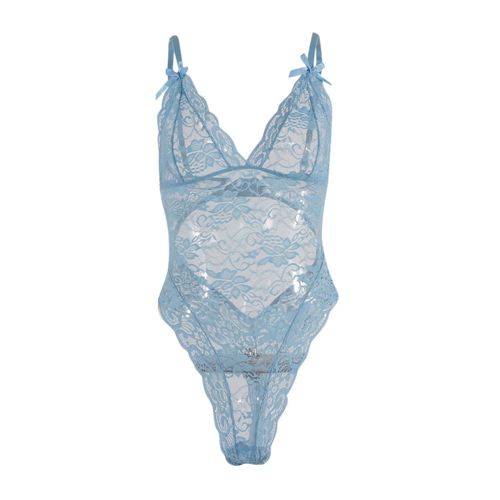 Midnight Lace™ - Body de Encaje Sexy con Escote en V.