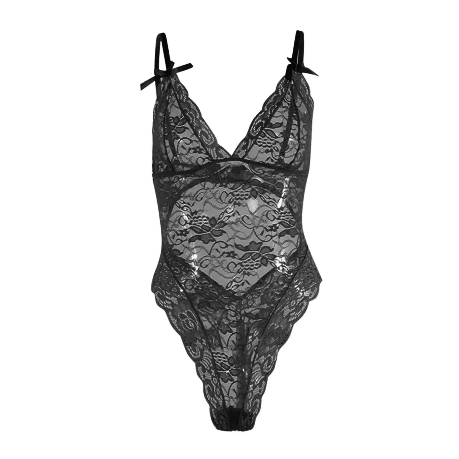 Midnight Lace™ - Body de Encaje Sexy con Escote en V.